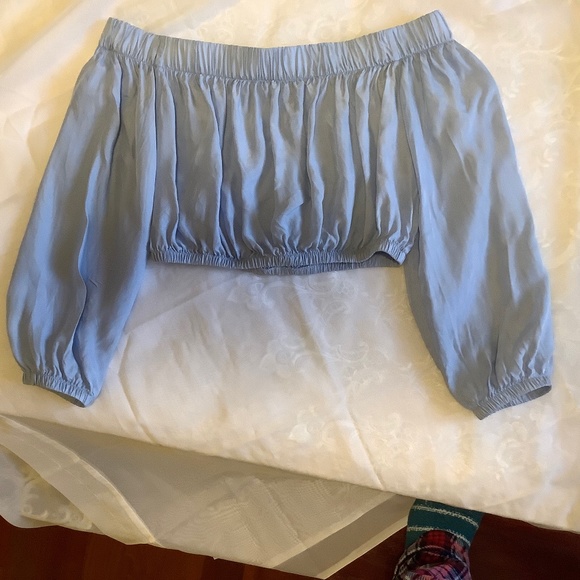 ICONE BOHO BLUE OFF SHOULDER TOP - Picture 5 of 7